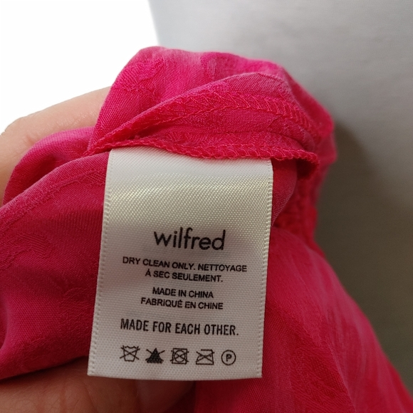 Aritzia Wilfred Only ruched fuschia dress M - Picture 9 of 12